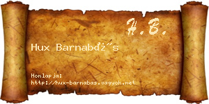 Hux Barnabás névjegykártya
