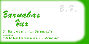 barnabas hux business card
